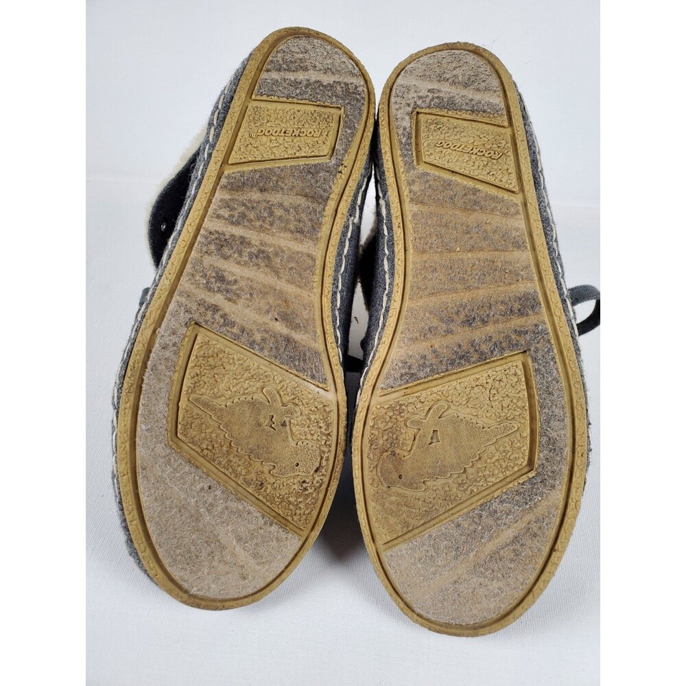 Rocket Dog Women's Canvas Fold Over Ankle Boots Size 5 Grey with Cream Sherpa - Picture 14 of 15